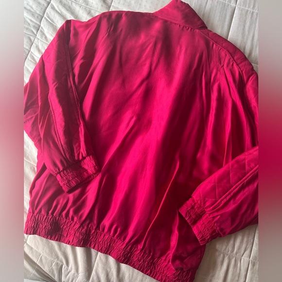 Vintage “Second Wind” Silk Fuchsia Tracksuit NWT Deadstock S - Picture 7 of 16